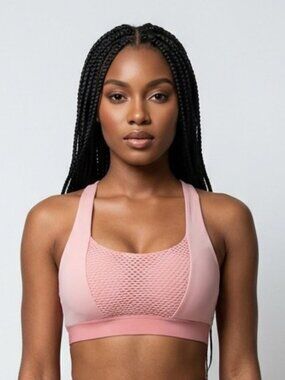 AQUILLA WOMEN'S MOD RACERBACK SPORTS BRA (Coral/Pink)